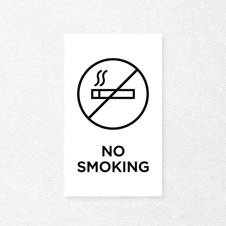 Akrilik Tulisan Sign No Smoking Label Akrilik Dilarang Merokok Tempel Signage