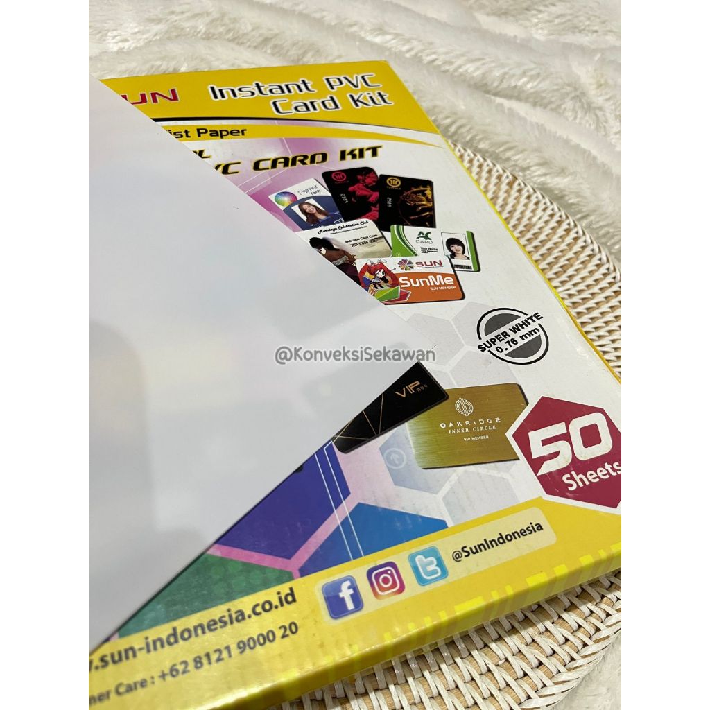 

PVC ID CARD Premium Quality Super White 0,76 & 0,96 isi 5 lembar