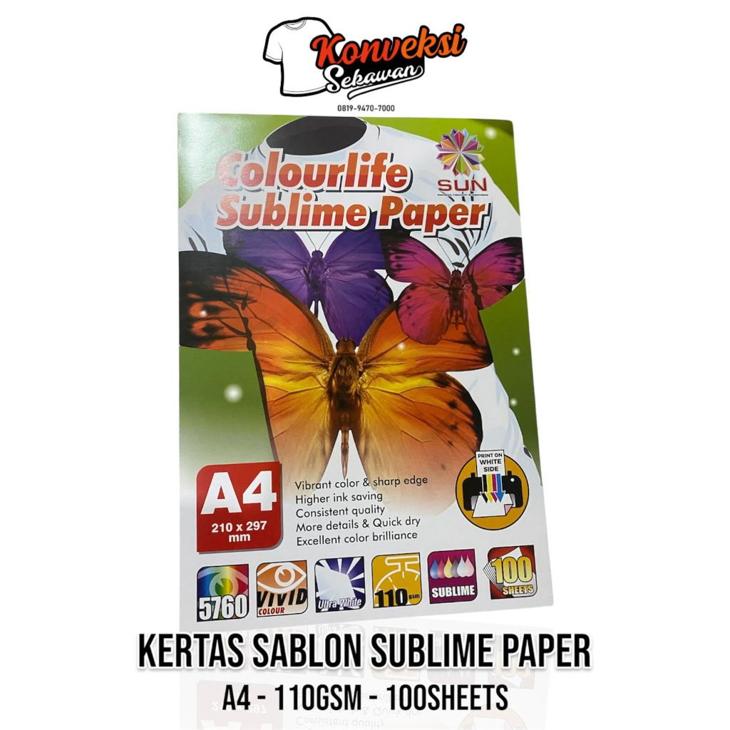 

Kertas Sablon Sublim Transfer Paper A4/110GSM