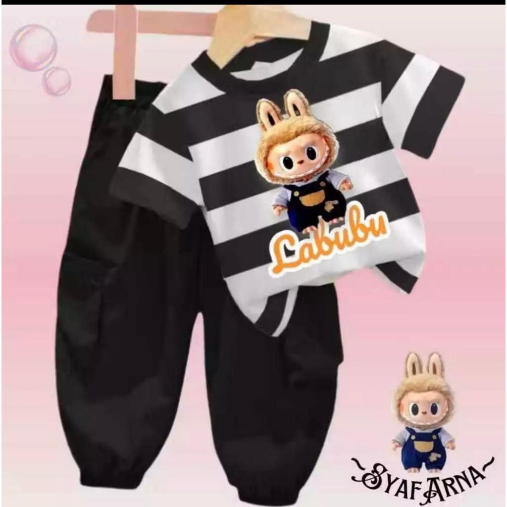 PROMO SETELAN BAJU ANAK YG LAGI HITS DAN TERLARIS MODEL SALUR LABUBU BUAT USIA 1-12 TAHUN