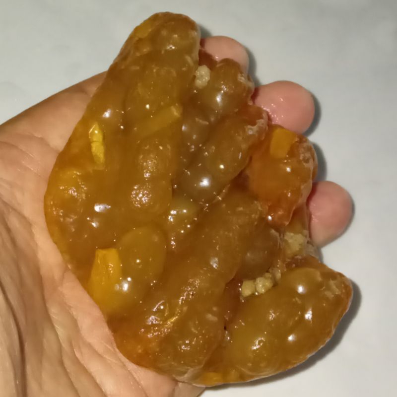 Original Batu Permata Bacan Obi Kuning Kristal Giwang Asli Maluku