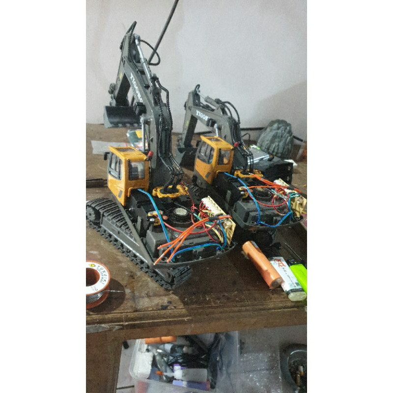 PAKET RC EXAVATOR 11 CH YIGONG full upgrade