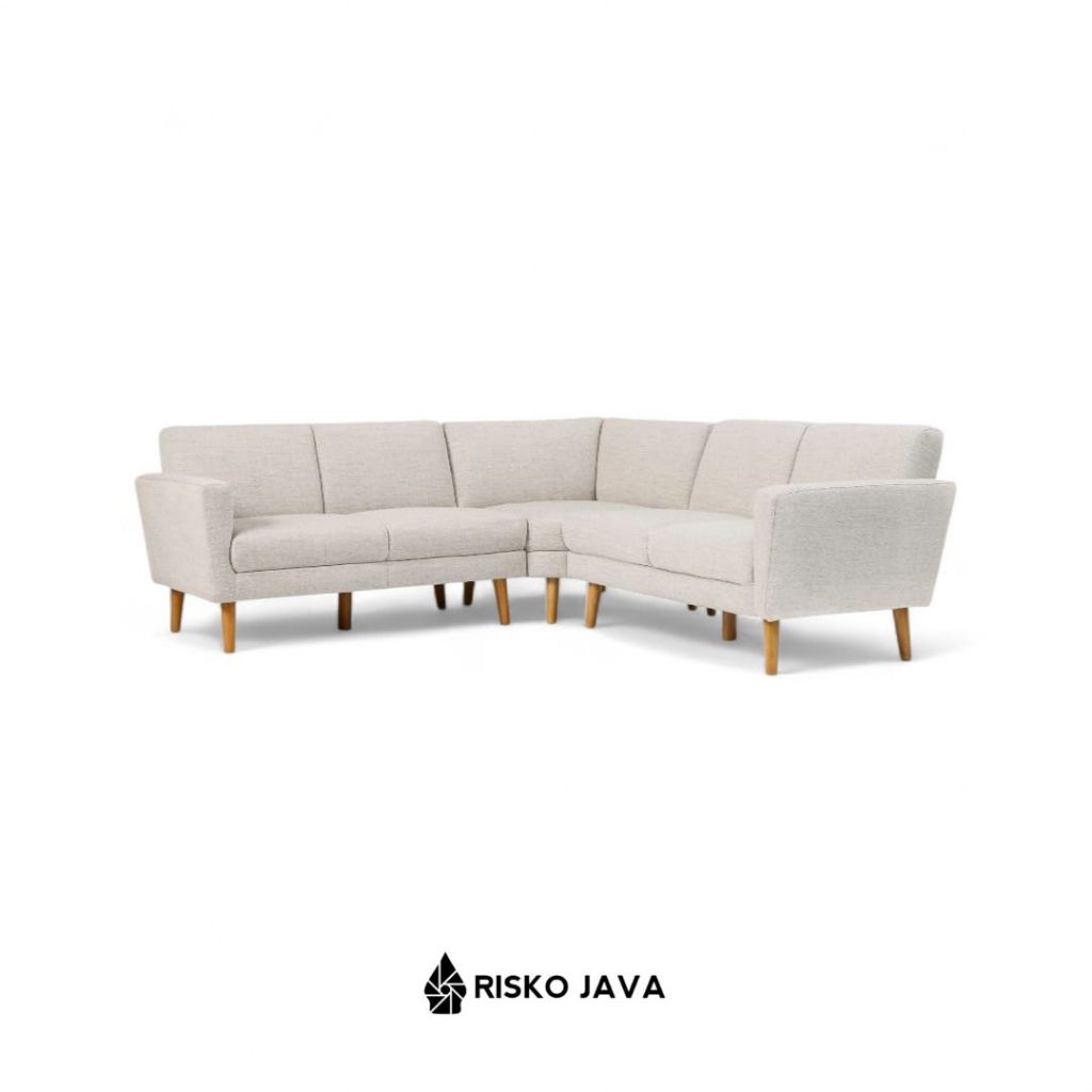 Set Sofa Sudut Kayu Jati / Sofa L Minimalis / Sofa Ruang Tamu | RICARDO