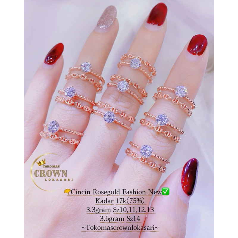 cincin fashion new arrival amero rose gold