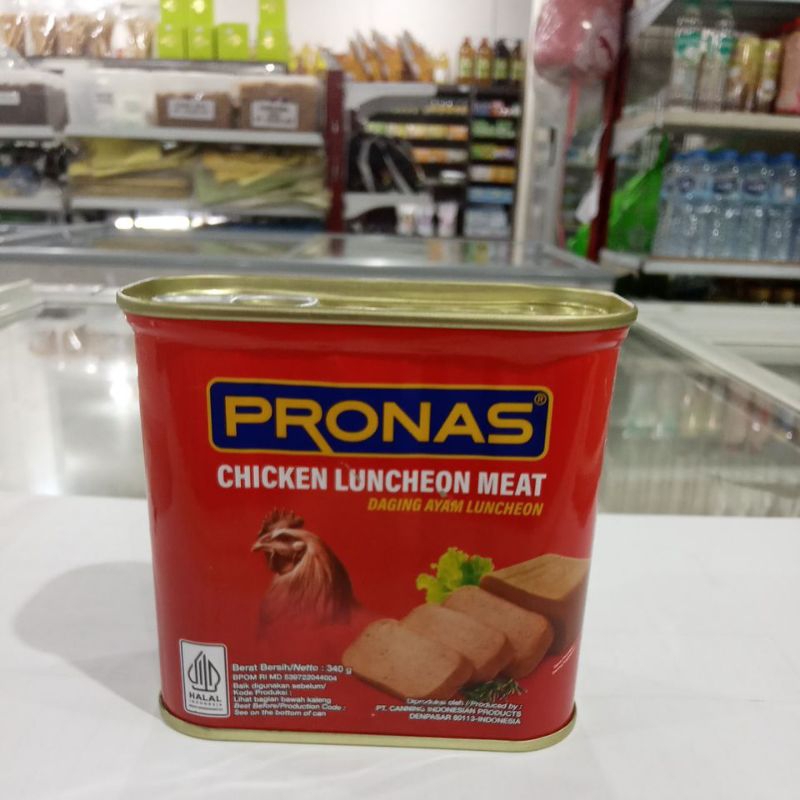 

Pronas Chicken Luncheon Meat (daging ayam luncheon) berat bersih 340gr