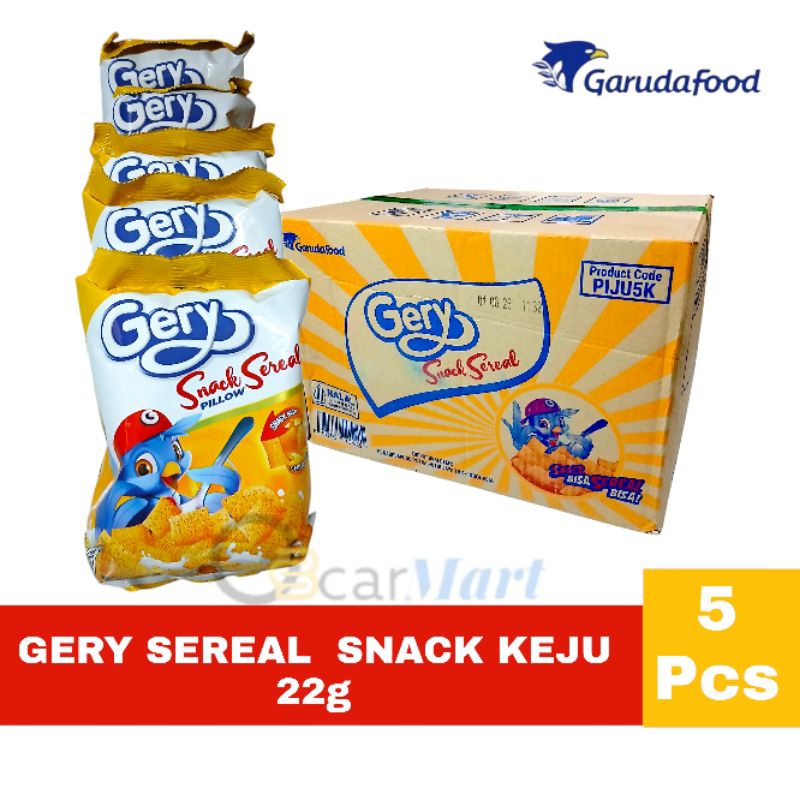 

GERY SEREAL 1 Pack isi 5 Bungkus Besar Snack Pillow rasa Keju Oscarmart