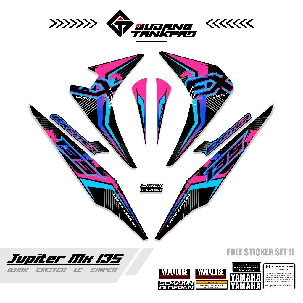 STRIPING MOTOR YAMAHA JUPITER MX OLD 135 / MTF 14 / STIKER STRIPING MX LAMA 135 / STRIPING MX OLD 13