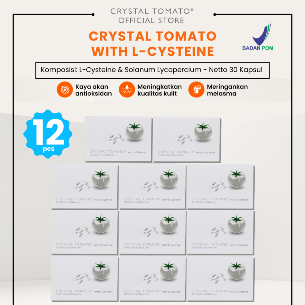 Crystal Tomato with L-Cysteine suplement Bundle 12