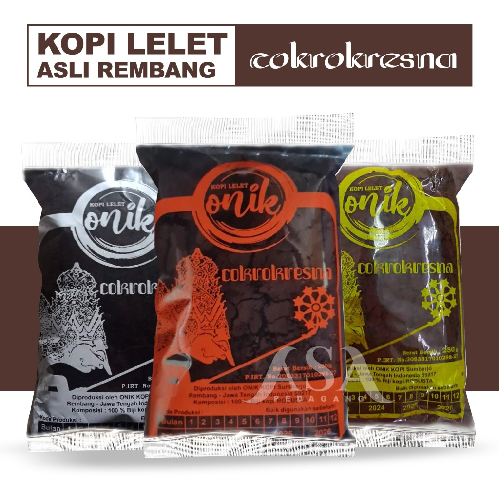 

Kopi Lelet Cokro Kresno 250gr Khas Rembang Lasem Original