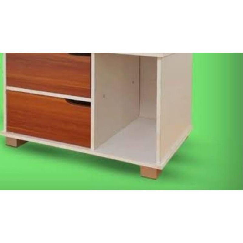 Rak TV Kecil / Meja TV Minimalis Putih  /Meja Serbaguna /Kayu Kingdom KRT 80