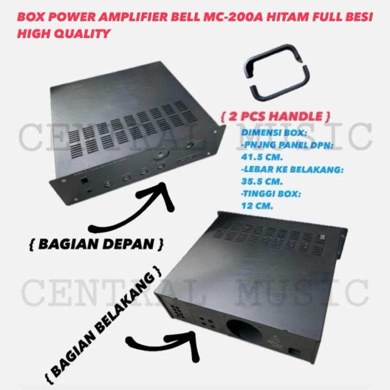 BOX POWER AMPLIFIER BELL MC-200A HITAM FULL BESI HIGH QUALITY