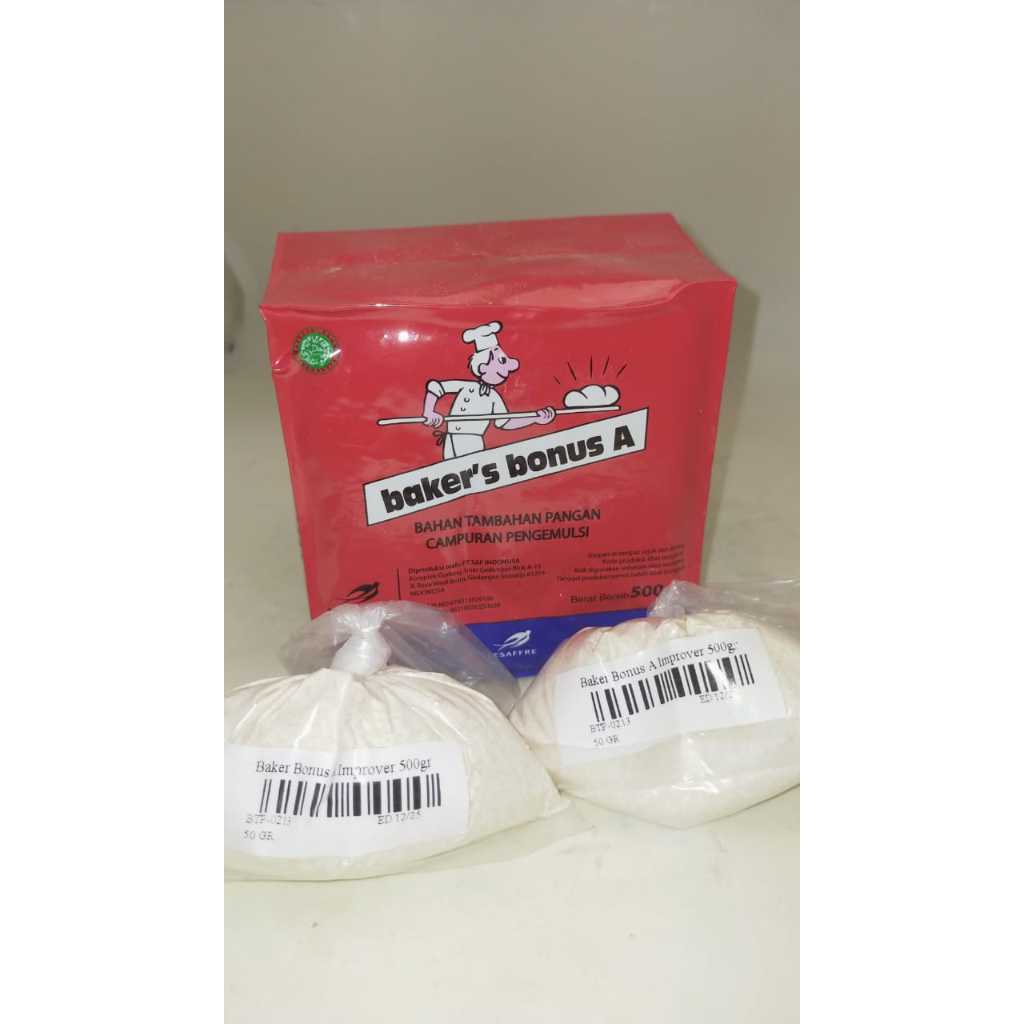 

(50 GR) BAKERS BONUS Bread Improver Pelembut Pengempuk Kue Roti