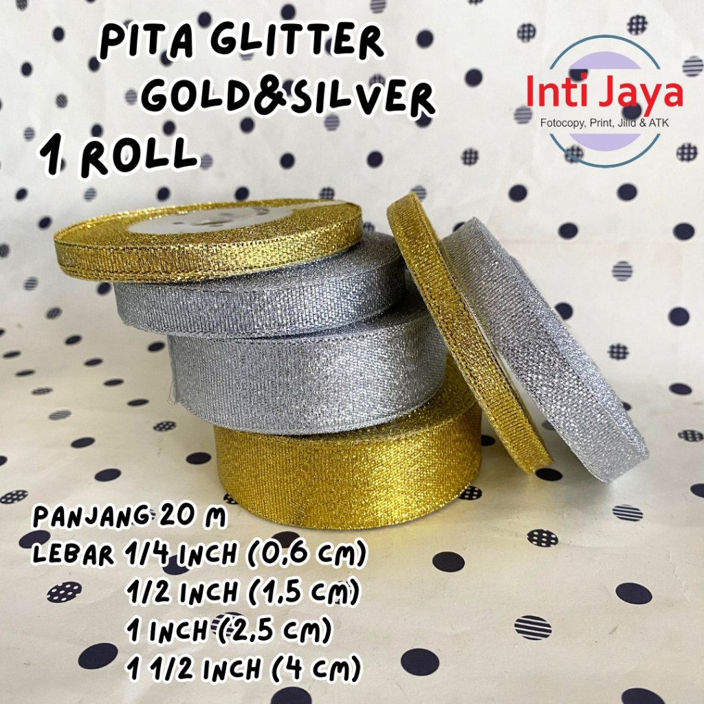 

Pita Glitter Gold Silver per 1 Roll