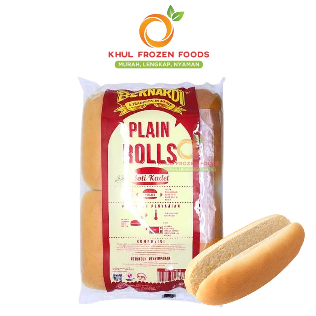 

Bernardi Roti Hotdog/ Plain Rolls isi 6 Berat 300gr/ BERNARDI/ Roti hotdog belah tengah/ Rori hotdog frozen