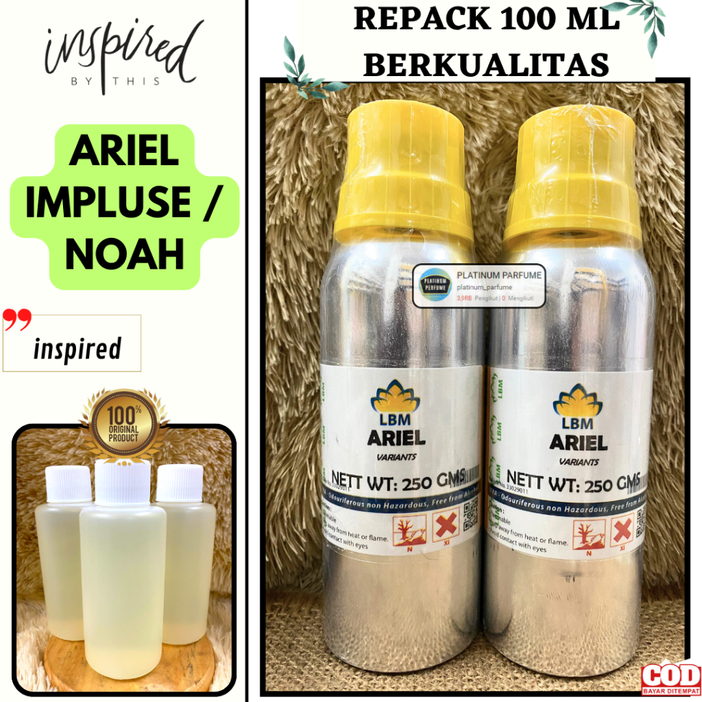 Bibit Parfum ARIEL IMPLUSE Kemasan 100 ML Repack Murni LBM Fragrance - Parfum ARIEL NOAH