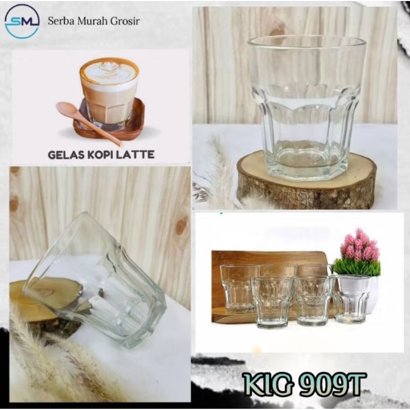 gelas kaca/cangkir bening kaca/gelas kopi kaca/gelas KIG 909T