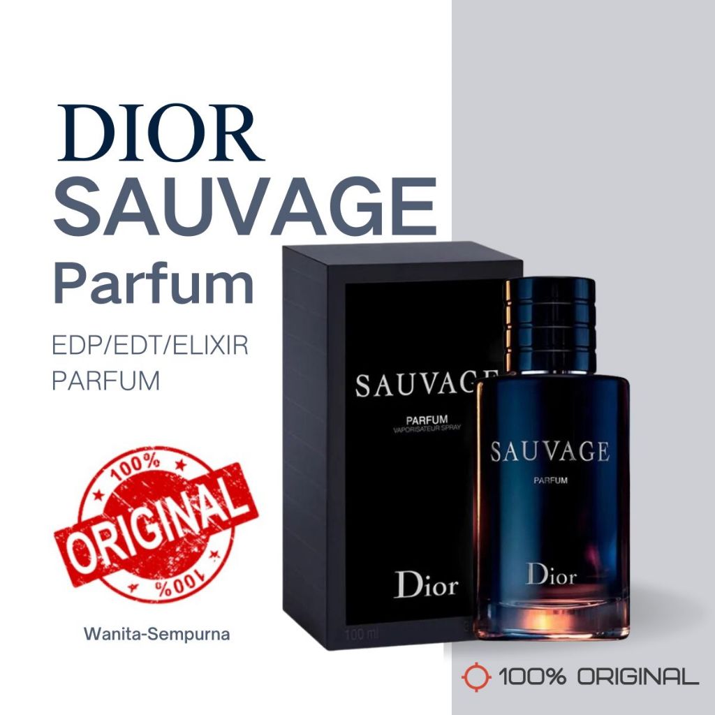 Dior Sauvage Eau de Parfum EDP 100ml/ Sauvage Eau De Toilette EDT 100ml/ Sauvage Elixir 60ml