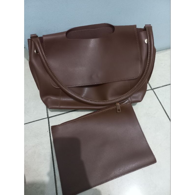 tas coklat import