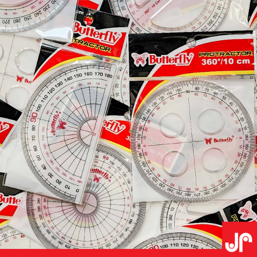 

BUTTERFLY PROTRACTOR 180/360 DERAJAT / PENGGARIS BUSUR 10CM 12CM