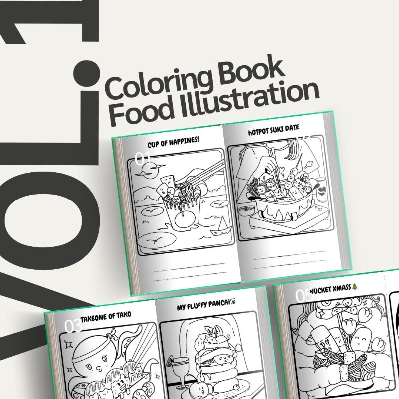 

Coloring Book Makanan lucu digital
