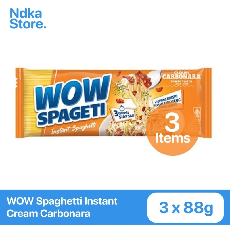 

Mie Instan / Spaghetti Instant Wow Spaghetti Rasa Cream Carbonara 3 Pack