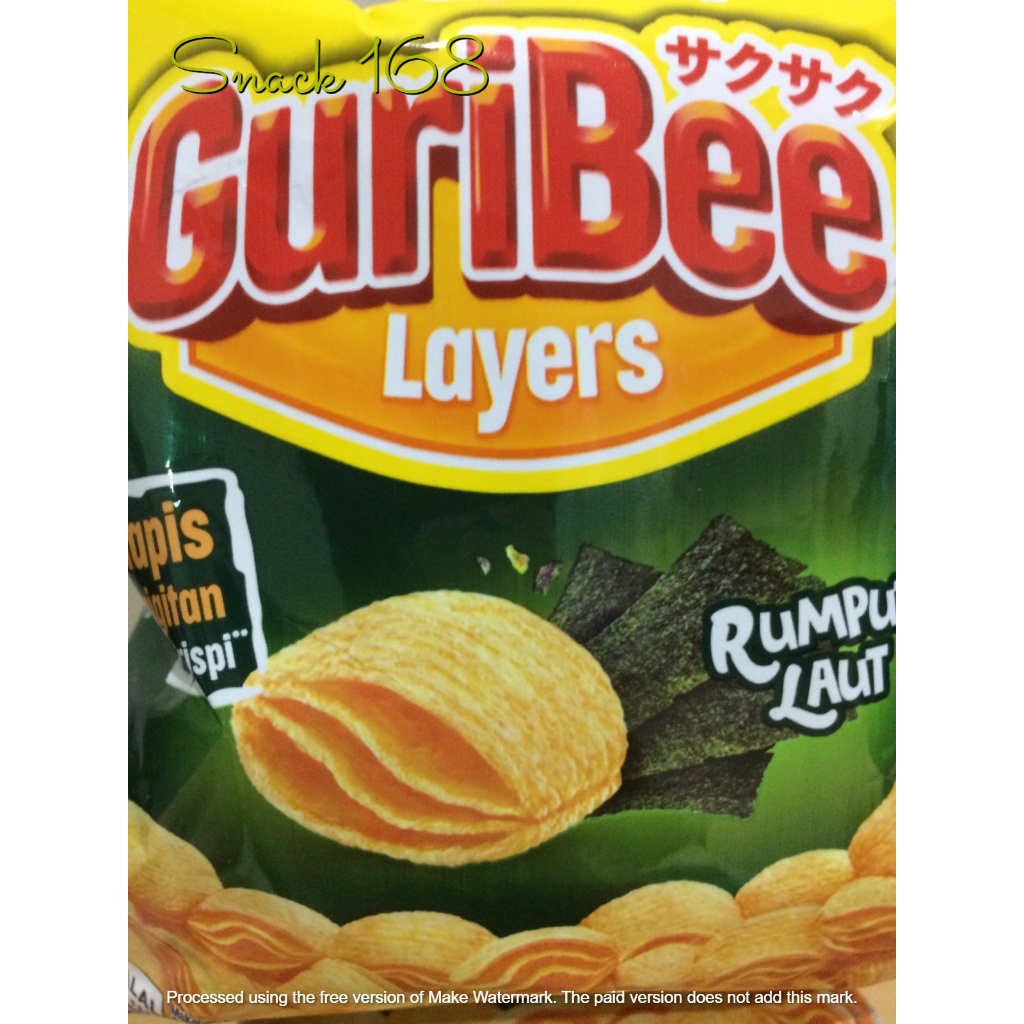 

Guribee Layers Snack / Guribee Keripik Kentang Layers Rumput Laut 16gram