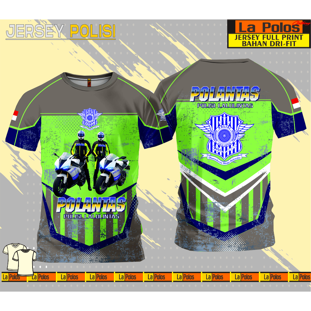 Kaos Polisi Jersey Full Print Polantas Motorcycle
