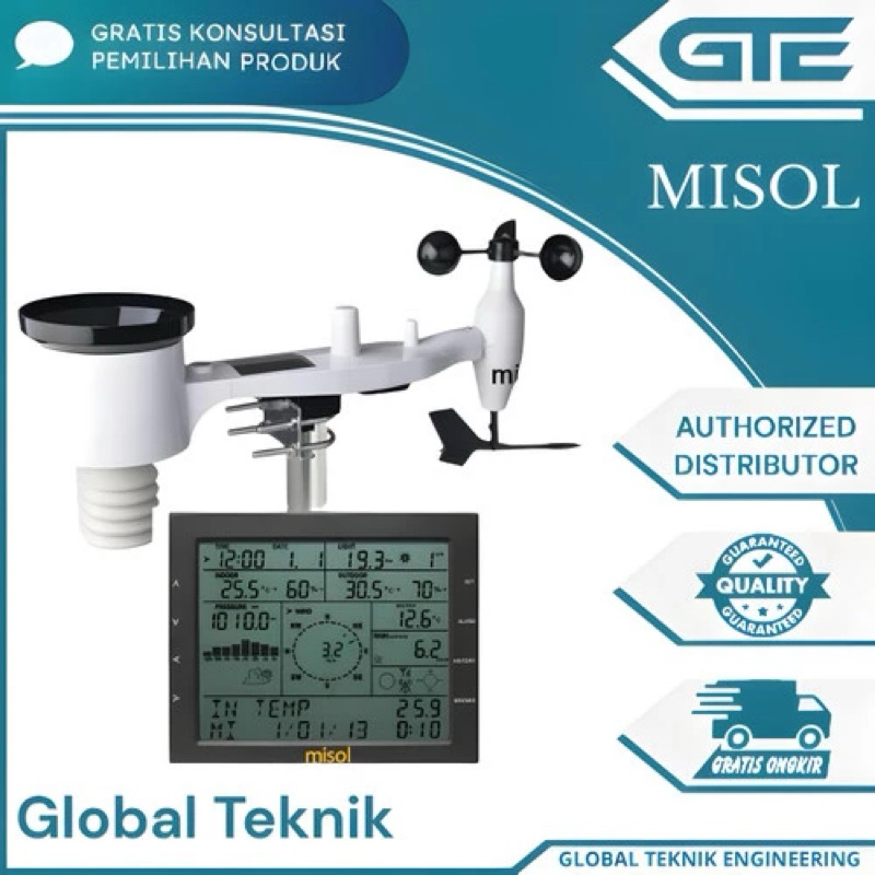 Misol weather station wind speed direction temperature humidity rain