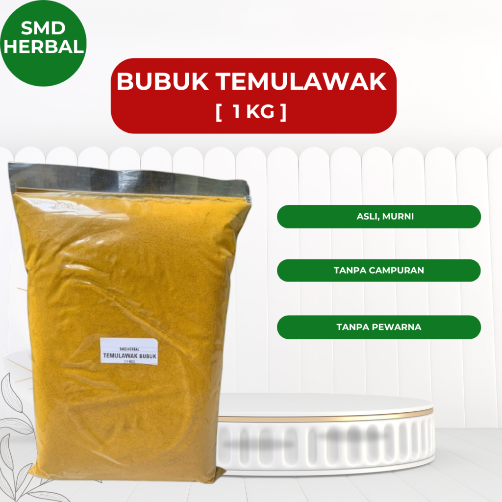 

p4yu Empu/Biang Temulawak Bubuk Murni 1 KG-SMD Serbuk Temulawak- Temulawak Bubuk