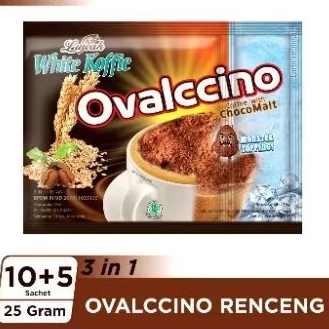 

white Koffie ovalcino (isi 15 renceng) x25gr