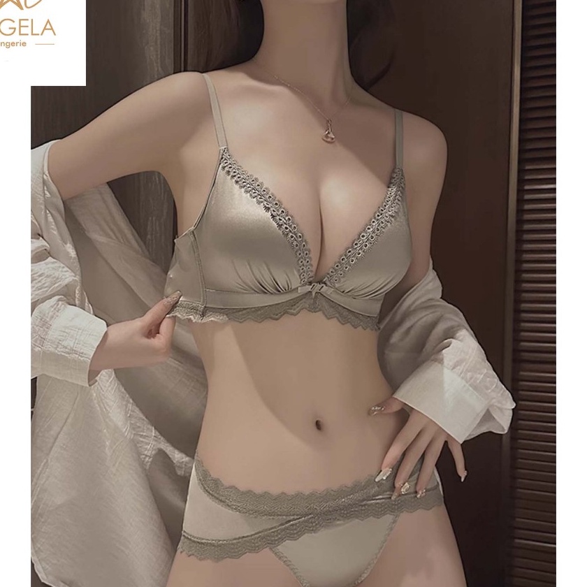 KF7 ANGELA PREMIUM JAPAN Jessie Bra BH Push Up Set Bukaan Depan Tanpa Kawat Celana Dalam Wanita Bik 