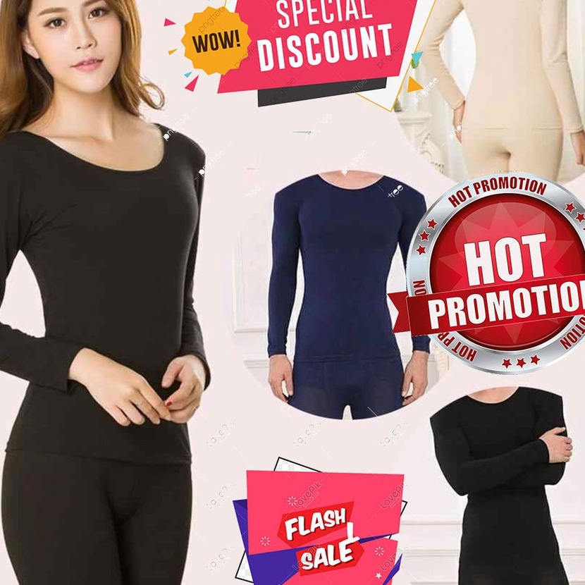 KF7 Baju Musim Dingin Longjohn Baju Winter Pakaian Musim Dingin Wanita