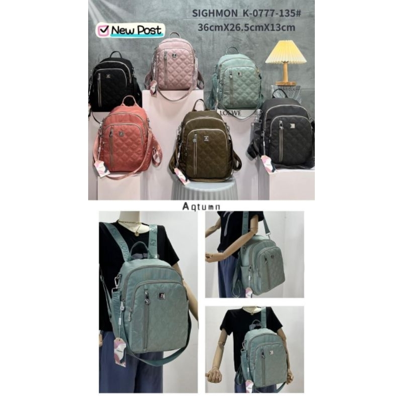 Sighmon 0777 Tas Ransel Wanita Kanvas