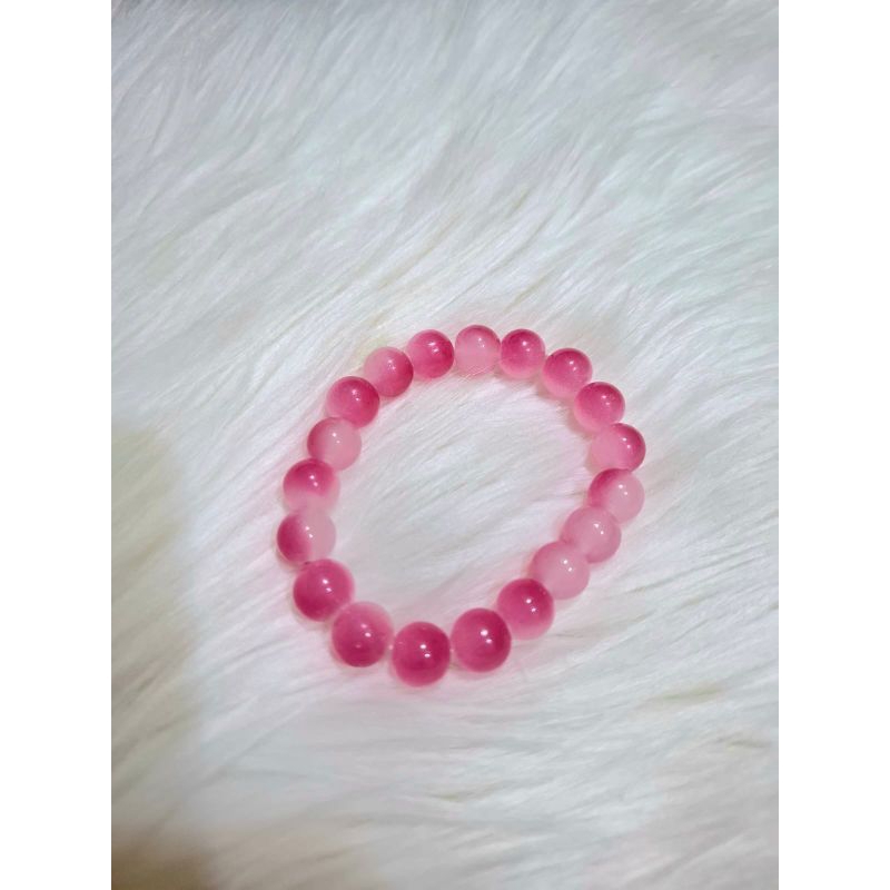 GELANG GIOK BATU ASLI PINK KOMBINASI