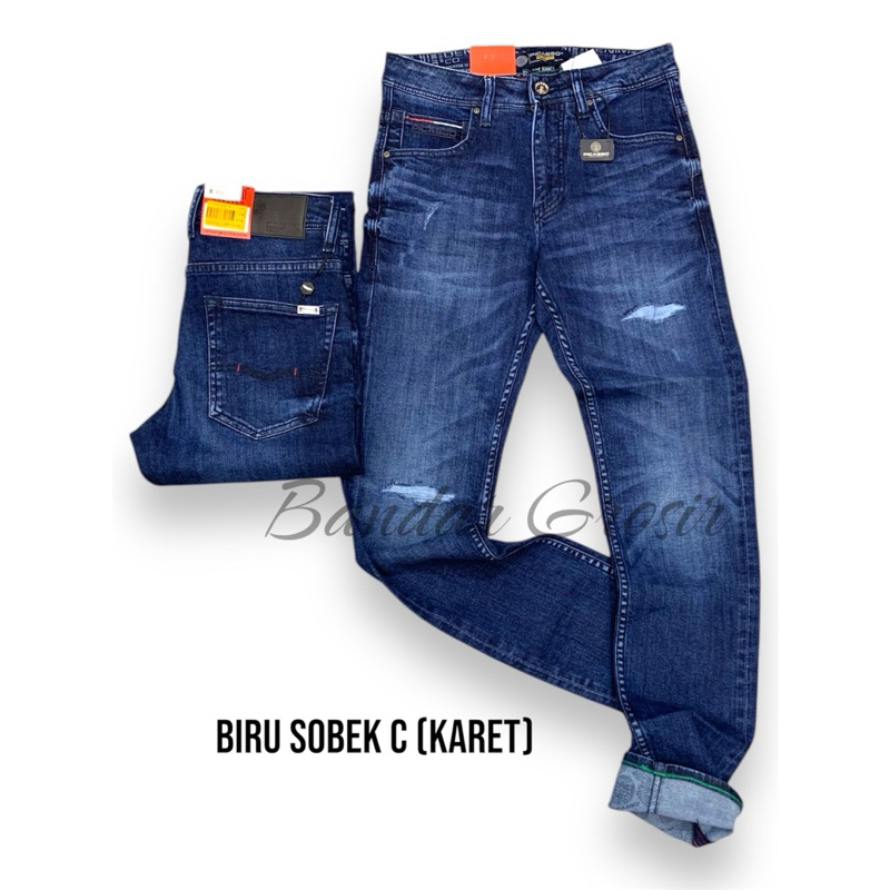 Celana  PICASSO Sobek Premium Original Termurah Karet Soft Jeans Slimfit