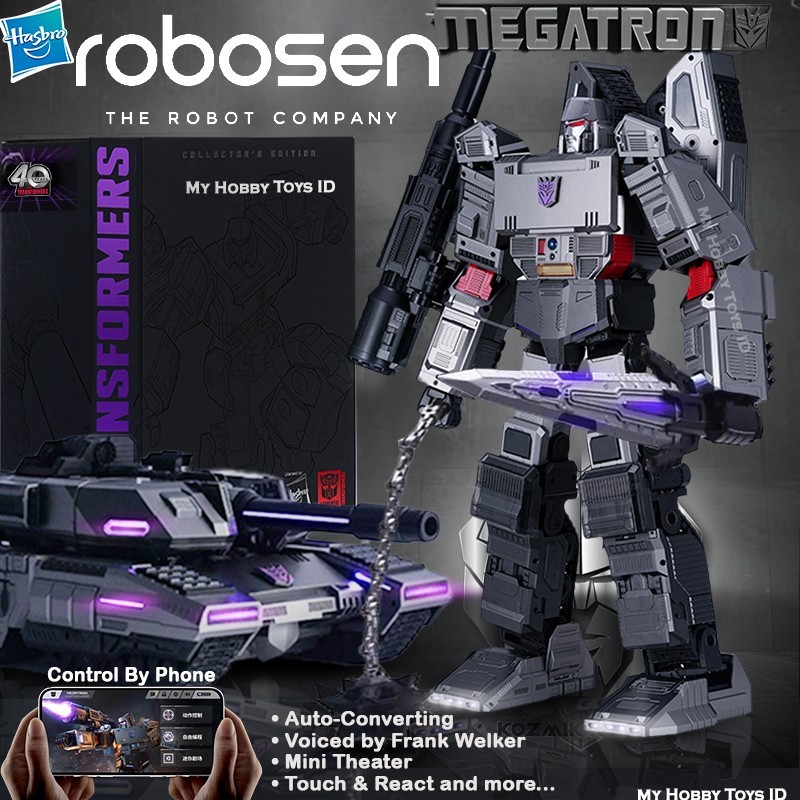 Original Robosen Transformers Premium Robot Megatron Auto-Transform Tank Musuh Optimus Prime Hasbro