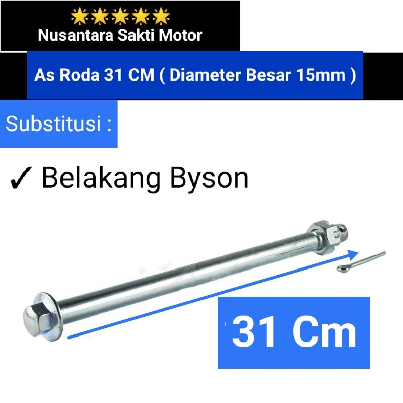 31 Cm Diameter Besar 15mm As Roda Belakang Byson