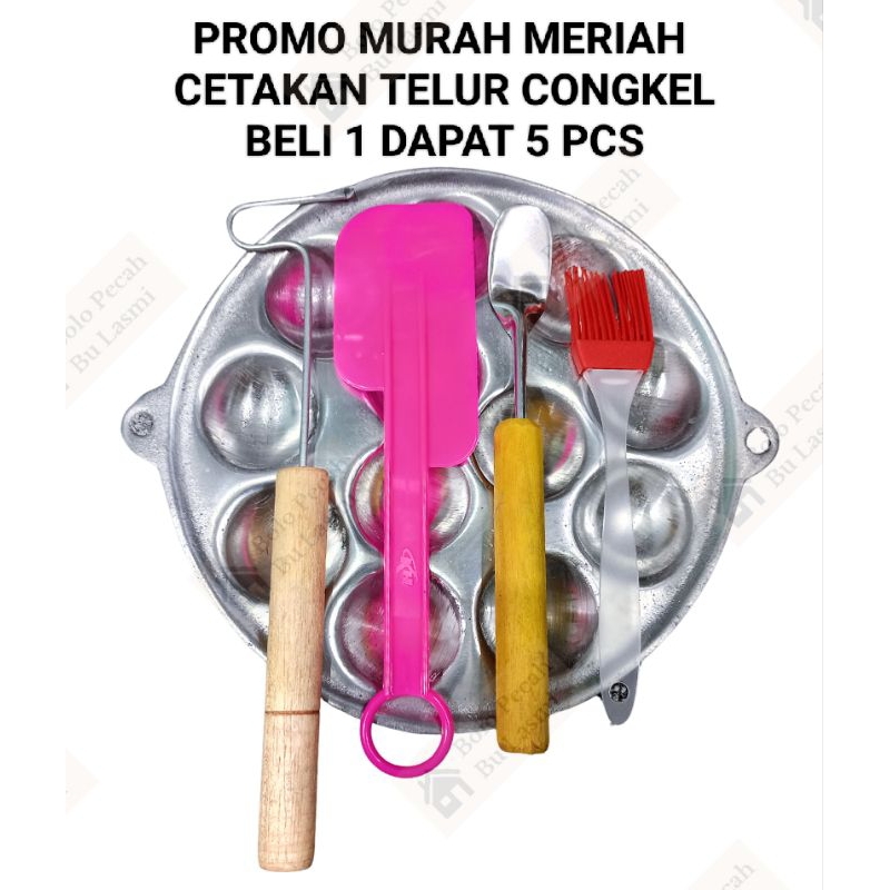 PROMO Cetakan Lubang Isi 12 / Cetakan Telur Congkel / Cetakan Baklor / Cetakan Takoyaki Gepeng / Cet