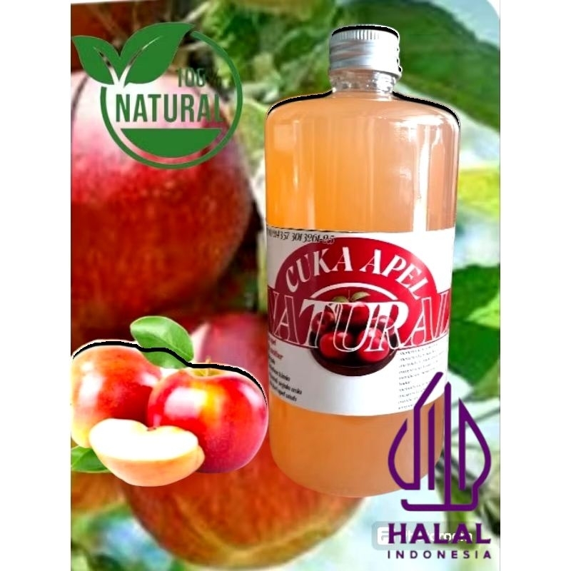 

CUKA APEL batu malang - with mother, original,Raw Apple Cider Vinegar 500 Ml