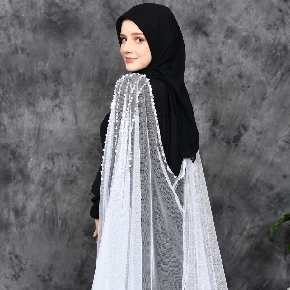 Hiasan Jubah baju penganbah pengantin elegan
