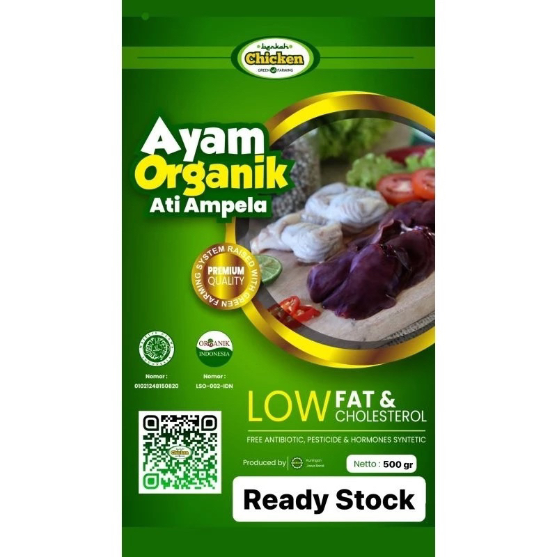 

ATI AMPELA AYAM ORGANIK BERKAH CHICKEN 500GR