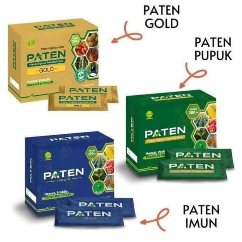 Pupuk Paten Organik Teknologi Nano / Pupuk paten hijau - paten imun - Paten Gold  1 box Pupuk Organi