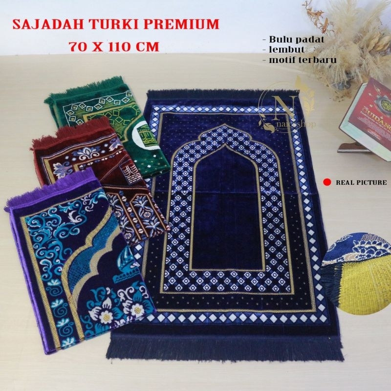 Sejadah Tebal Turki Bulu Premium Dijamin Halus