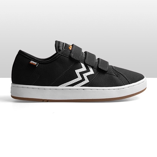 Geoff Max  Fury Black White Shoes Cupsole Sepatu Sneakers Sepatu Pria Wanita Sepatu Sekolah Kuliah