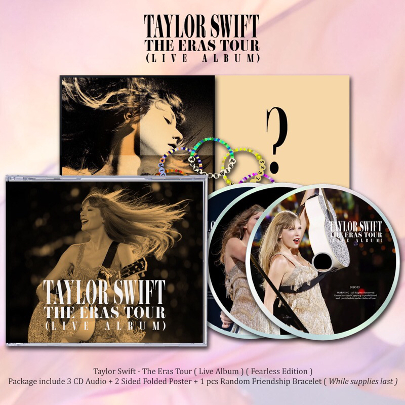 CD TAYLOR SWIFT - ERAS TOUR LIVE ALBUM ( FEARLESS EDITION ) 3 CD . TAYLOR SWIFT CD , TAYLOR SWIFT VI