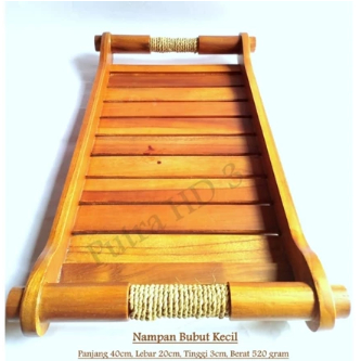 Nampan Kayu Jati Bubut S | Wooden Tray "bubut" size S  | Baki Kayu | Nampan Seserahan