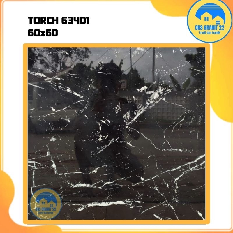 Granit Torch 60x60 hitam corak