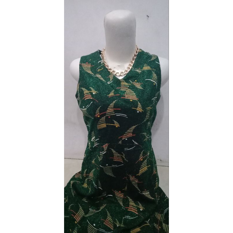 dress wanita korea hijau