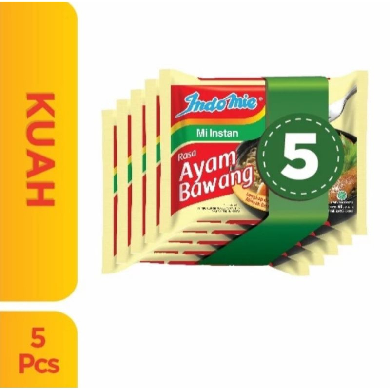

indomie ayam bawang mie instan 5pcs