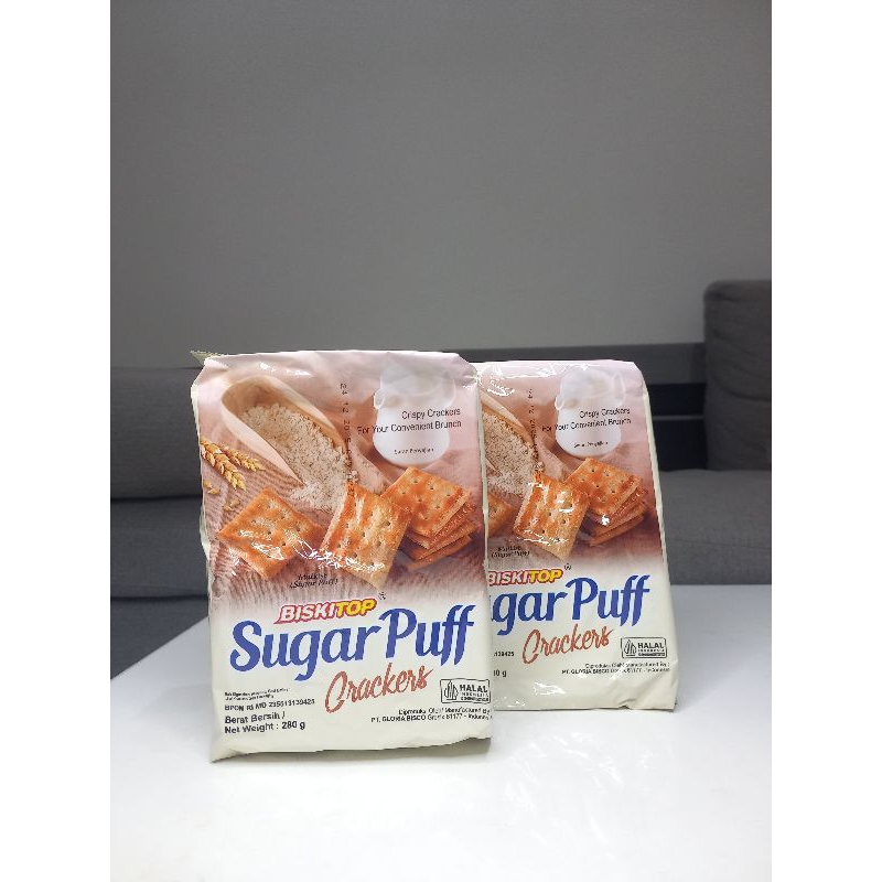 

BISKITOP SUGAR PUFF CRACKERS KEMASAN 280GR